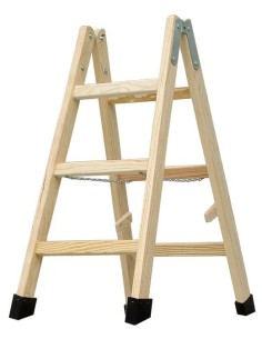 Escalera de madera profesional 3 peldaños