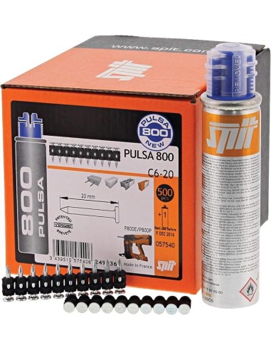 Clavo C6 20mm Spit Pulsa 800, caja 500 uds +...
