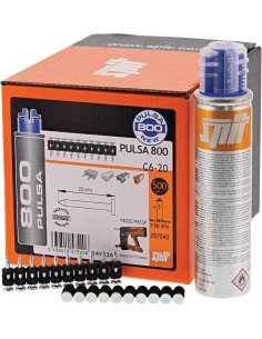 Clavo C6 30mm Spit Pulsa 800, caja 500 uds + 1bote gas P800
