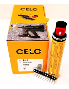 Clavos Celo TKA 30mm. para clavadora a gas, caja 1000 ud
