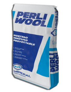 Mortero de lana de roca ignífugo Perliwool, saco 25 kg