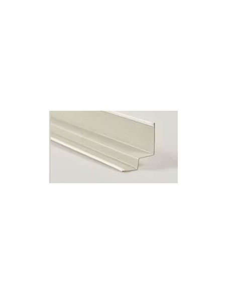 Cantonera W de aluminio blanco, 24x10x24x3000 mm