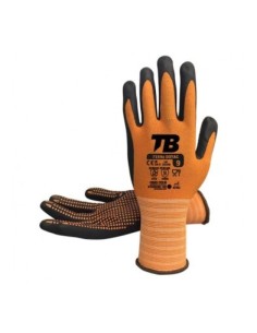 Guantes Microdot naranjas, talla  8