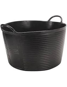 Capazo de plástico negro 42 l