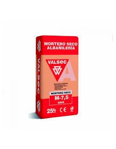 Mortero seco M-7,5 Valsec, saco 25 kg
