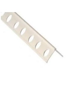 Cantonera de plástico para yeso, 25x25x2600 mm