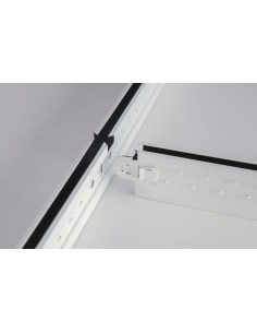 Perfil primario T-Decor 15 blanco/negro, 15x42x3600 mm
