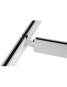 Perfil secundario T-Decor 15 blanco/negro, 15x42x1200 mm