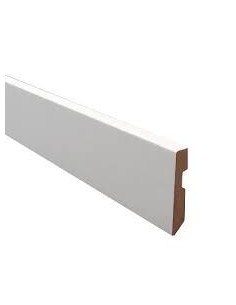 Zócalo DM lacado blanco, 225x8x1,5 cm