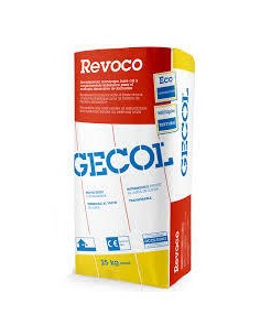 Mortero Gecol Revoco blanco, OCCS-IIIW2, saco 25 kg