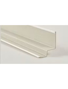 Cantonera W de aluminio blanco, 24x10x24x3000 mm