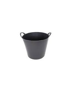Capazo de plástico negro 14 l