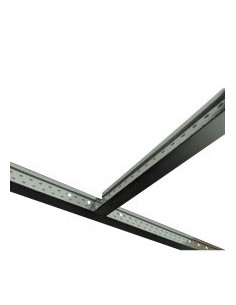 Perfil secundario T24 negro, 24x33x600 mm