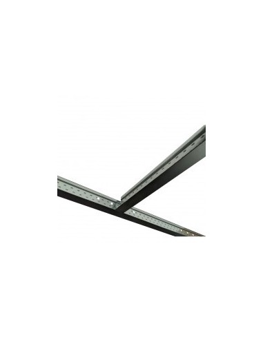 Perfil secundario T24 negro, 24x33x600 mm