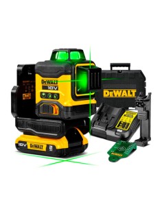Nivel laser 360º verde 18V Dewalt, 1 batería y cargador